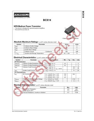 BCX19 datasheet  